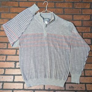 Vintage Kaelin Wool Blend Men's L Cozy Oversized Striped‎ Knit Sweater
